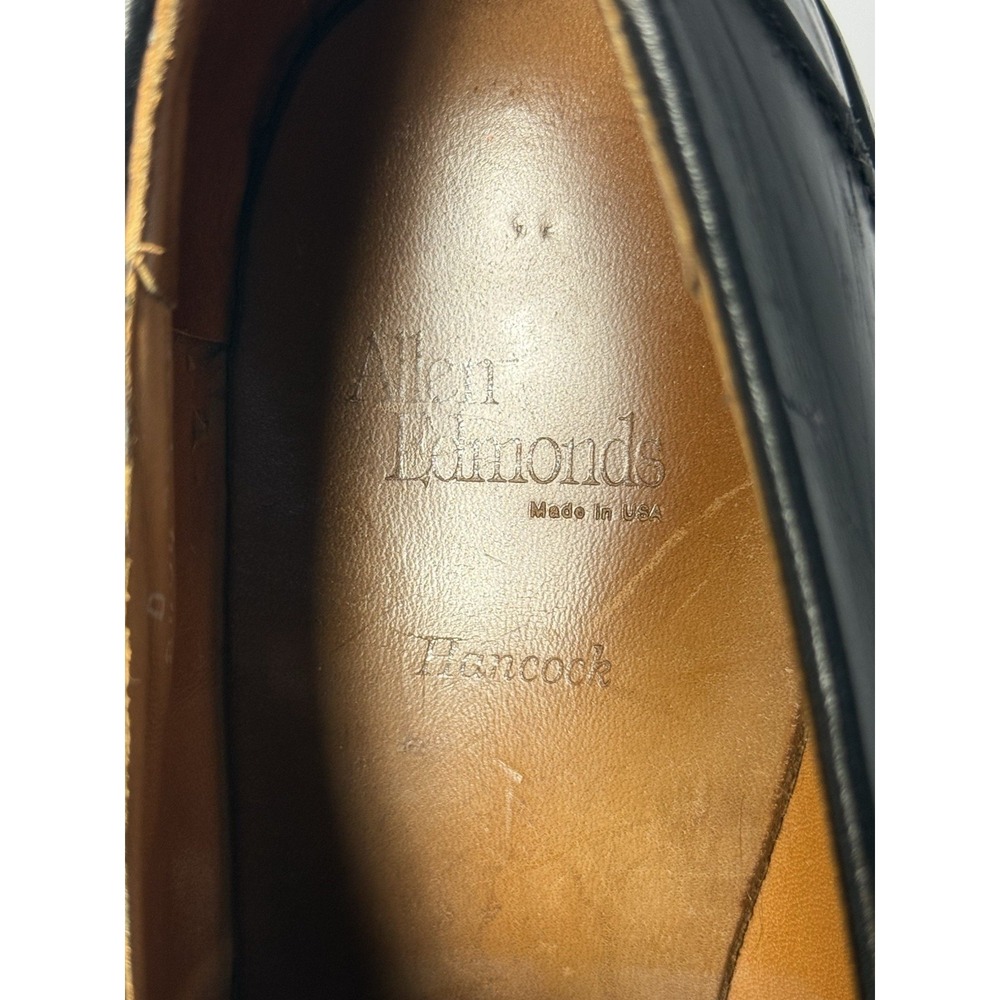 Allen Edmonds Hancock Black Leather Derby Dress Shoes Round Toe 15 D Men's - Picture 7 of 9